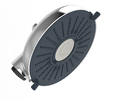 A single green leaf against a white background.